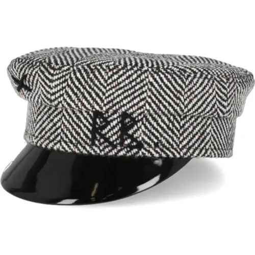 Black Bucket Hat with Embroidered Logo , female, Sizes: S, M - Ruslan Baginskiy - Modalova