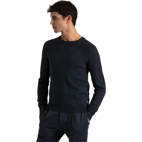 Stylischer Pullover aus Verschiedenen Materialien , Herren, Größe: 2XL - Replay - Modalova