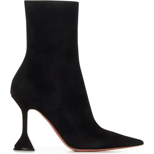 Suede Ankle Boots with Hourglass Heel , female, Sizes: 5 UK, 3 UK, 4 UK, 7 UK - Amina Muaddi - Modalova