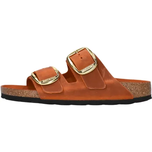 Rote Leder Bigbuckle Pantoletten - Birkenstock - Modalova