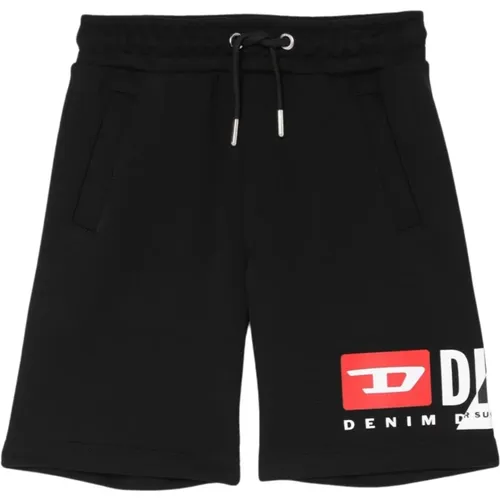 Schwarze Kinder Bermuda Shorts - Diesel - Modalova