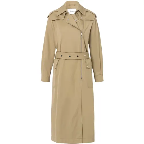 Trenchcoat mit Jochklappen und Metallverzierungen , Damen, Größe: 2XL - IVY OAK - Modalova