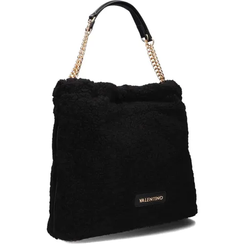 Klassische Schwarze Hobo-Tasche, Teddy Schultertasche Qube - Valentino by Mario Valentino - Modalova