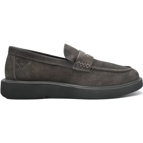 Men's Suede Moccasins in Dark Brown , male, Sizes: 8 UK, 11 UK, 10 UK, 9 UK - Docksteps - Modalova