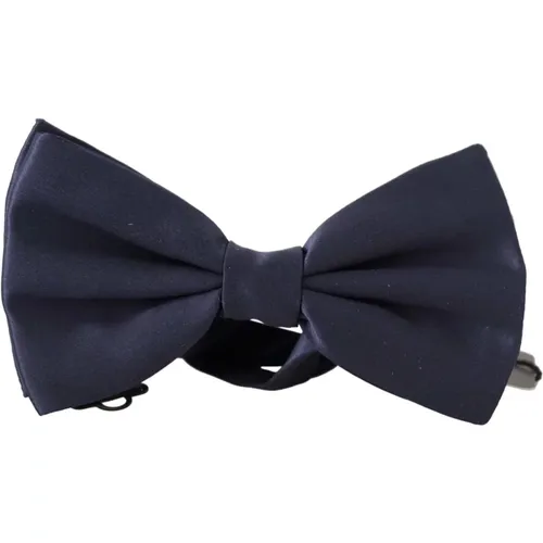 Blaue Seidenverstellbare Hals-Papillon-Krawatte - Dolce & Gabbana - Modalova