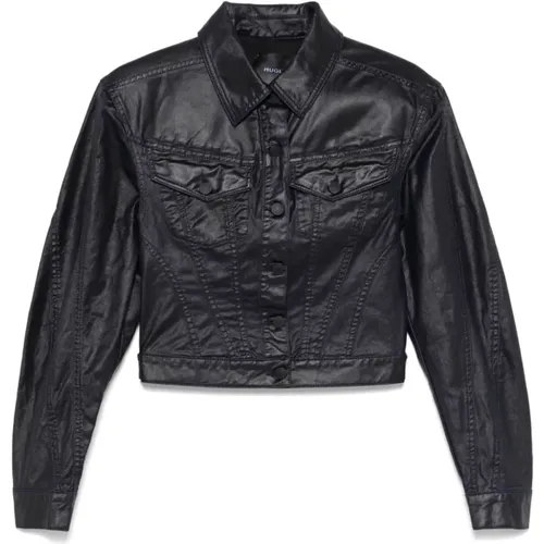 Denim Wachseffekt Jacke Mugler - Mugler - Modalova