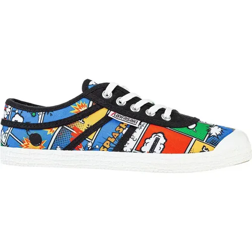 Cartoon Leinwand Sneakers , Herren, Größe: 37 EU - Kawasaki - Modalova