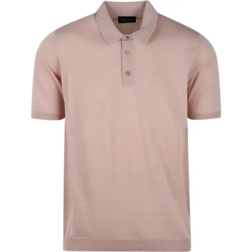 Cotton Knit Polo Shirt , male, Sizes: XL, M, L - Roberto Collina - Modalova