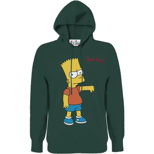 Bart Simpson Kapuzenpullover , Herren, Größe: M - MC2 Saint Barth - Modalova