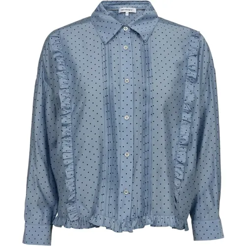 Matildacc Dot Bluse Hellblau , Damen, Größe: L - Co'Couture - Modalova