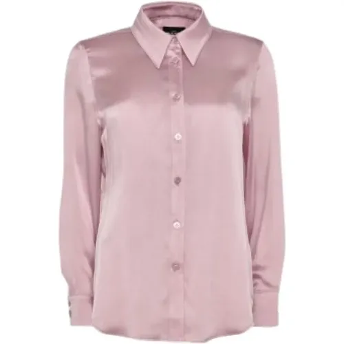 Silk Rose Shirt , female, Sizes: XS, L, XL, 2XL - Sand - Modalova