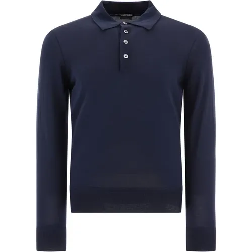 Wool Polo Shirt , male, Sizes: 2XL, M, L - Tom Ford - Modalova