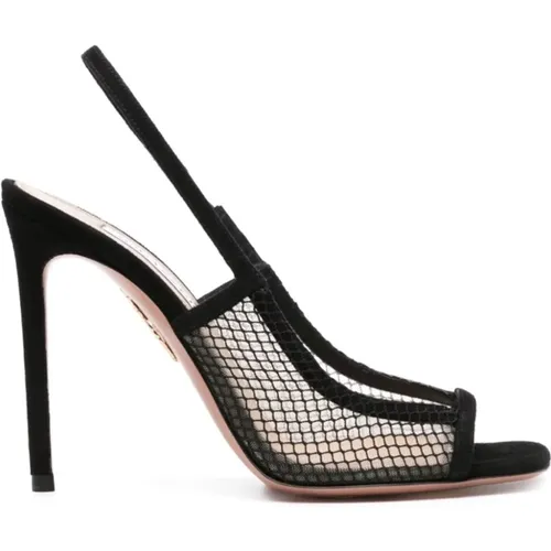 Elegante Schwarze High Heel Sandalen , Damen, Größe: 36 EU - Aquazzura - Modalova