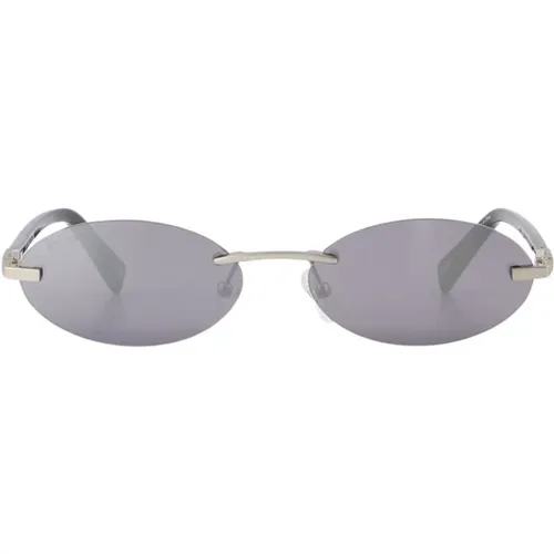 Metallische Blaue Sonnenbrille , Damen, Größe: ONE Size - By FAR - Modalova