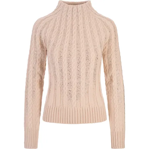 Kristallverziertes High-Neck-Sweater - Ermanno Scervino - Modalova