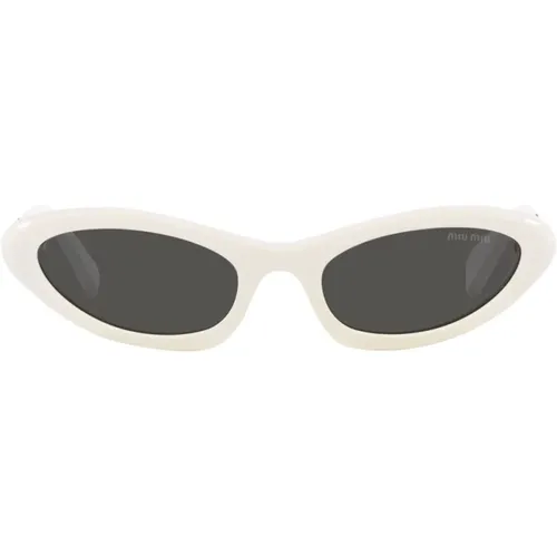 Cat-Eye Sonnenbrille Glimpse Stil , Damen, Größe: 54 MM - Miu Miu - Modalova