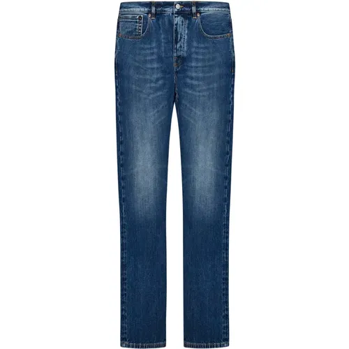 Blaue Jeans Regular Fit Indigo Baumwolle , Herren, Größe: W31 - Fortela - Modalova