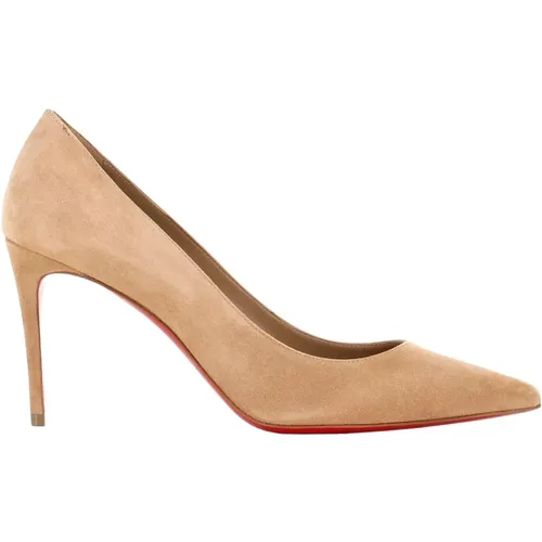 Suede Heeled Pumps , female, Sizes: 4 UK, 7 UK, 5 1/2 UK, 5 UK, 4 1/2 UK - Christian Louboutin - Modalova