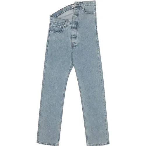 Asymmetric -Cotton Jeans , male, Sizes: W30 - Y/Project - Modalova