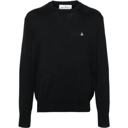 Knitted Sweater with Orb Logo , male, Sizes: S - Vivienne Westwood - Modalova
