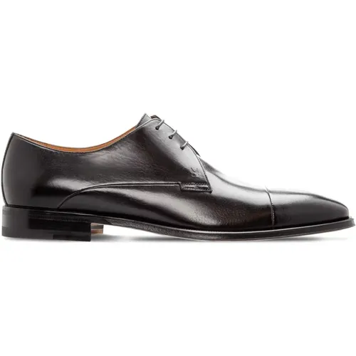 Schwarze Derby-Schuhe aus Büffelleder , Herren, Größe: 44 1/2 EU - Moreschi - Modalova