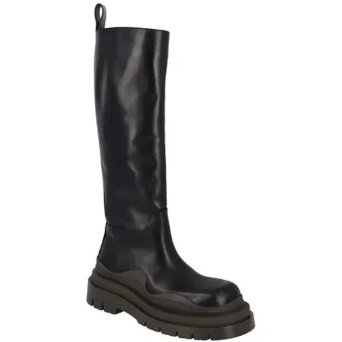 Pre-owned Leather boots , female, Sizes: 3 UK - Bottega Veneta Vintage - Modalova