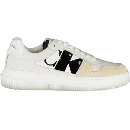 Sporty Sneakers with Logo Print , female, Sizes: 4 UK - Calvin Klein - Modalova