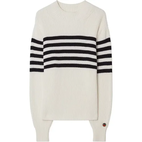 Tamara Striped Sweater Ecru/Marine , female, Sizes: L - Busnel - Modalova