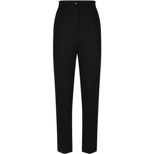 Schwarze maßgeschneiderte Hose , Damen, Größe: XS - Dolce & Gabbana - Modalova