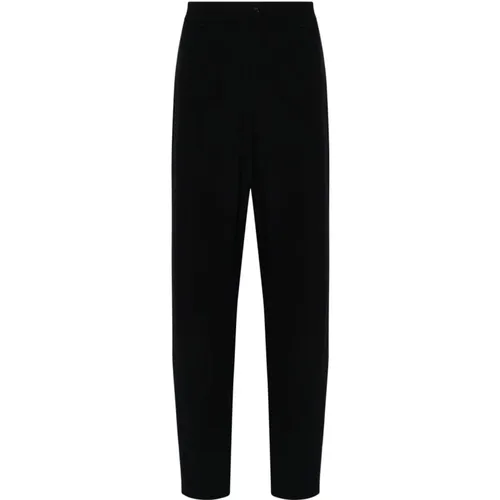 Navy Wool Trousers Slim Fit , male, Sizes: M, XL - Giorgio Armani - Modalova