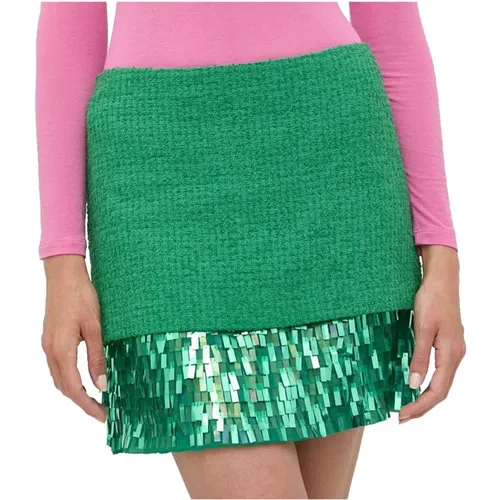 Short Boucle Skirt with Sequins , female, Sizes: 2XS, S, M, XS - pinko - Modalova