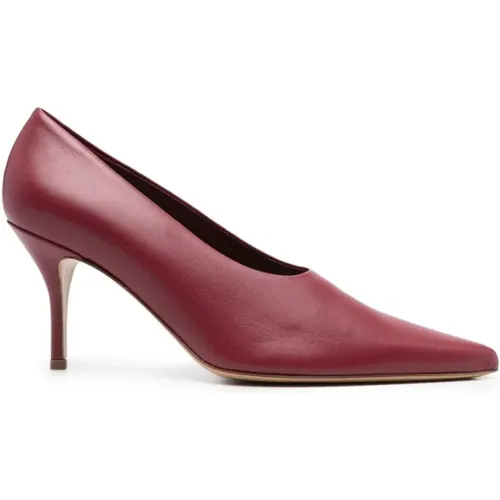 Rote Leder Stiletto Pumps , Damen, Größe: 37 EU - Gia Borghini - Modalova