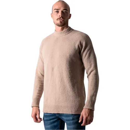 Soft Cotton Pullover in Taupe , male, Sizes: XL, L - Kiefermann - Modalova