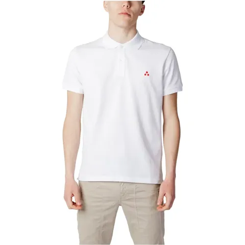 Weißes Baumwoll-Polo-Shirt , Herren, Größe: 2XL - Peuterey - Modalova