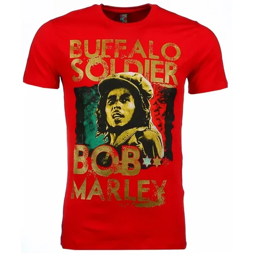 Bob Marley Buffalo Soldier - Herren T-Shirt - 51010R - Local Fanatic - Modalova