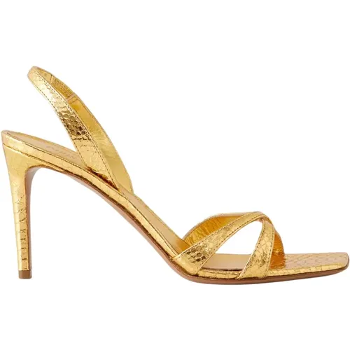 Goldene metallische Stiletto-Sandalen - Paris Texas - Modalova