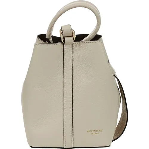Flavia Leather Bucket Bag , female, Sizes: ONE SIZE - Avenue 67 - Modalova