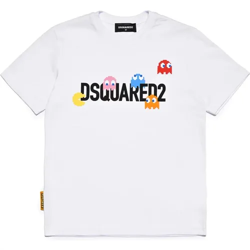 Pac-Man Print Jersey T-Shirt - Dsquared2 - Modalova
