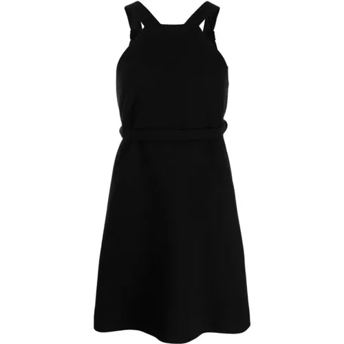 Schwarzes Halterneck A-Linien Kleid , Damen, Größe: S - Patou - Modalova