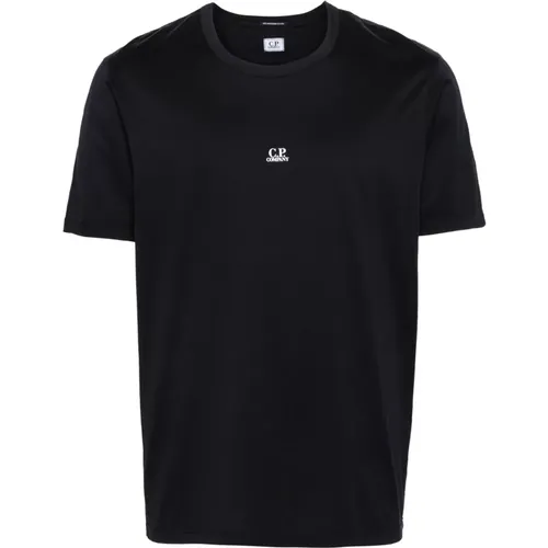 Schwarze T-Shirts und Polos , Herren, Größe: M - C.P. Company - Modalova