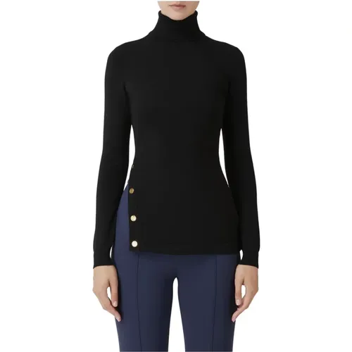 Schwarze Pullover für Frauen , Damen, Größe: XL - Elisabetta Franchi - Modalova