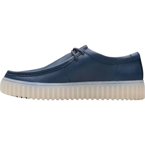 Blaue Torhill Lo Sneakers , Herren, Größe: 41 1/2 EU - Clarks - Modalova