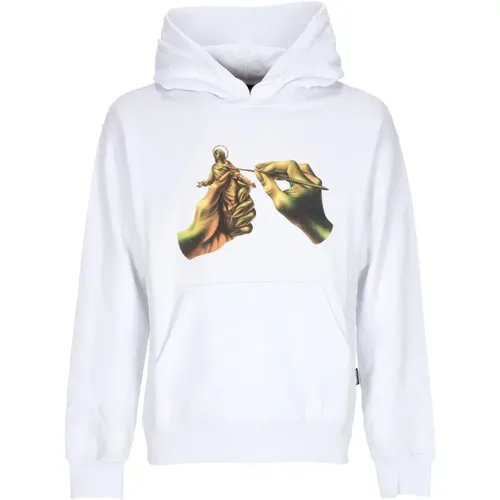 Weiße Hoodie mit Kängurutasche , Herren, Größe: XS - Propaganda - Modalova