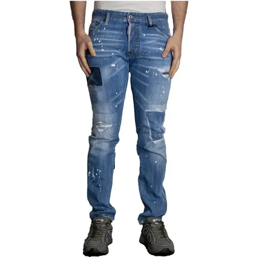 Cool Guy Patched Jeans , male, Sizes: XL, 3XL - Dsquared2 - Modalova