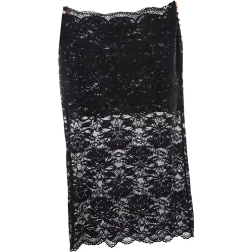 Floral Lace Pencil Skirt , female, Sizes: XS, S - Paco Rabanne - Modalova