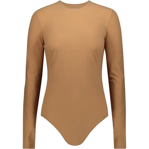 Stretch-Jersey Long Sleeve Bodysuit , female, Sizes: M - Maison Margiela - Modalova