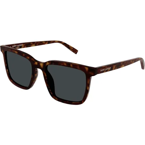 Havana/Smoke Sunglasses SL 500 , male, Sizes: 54 MM - Saint Laurent - Modalova