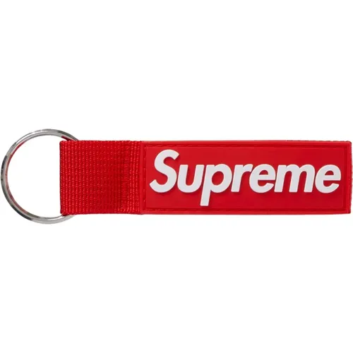 Roter Webbing Schlüsselanhänger Limited Edition - Supreme - Modalova