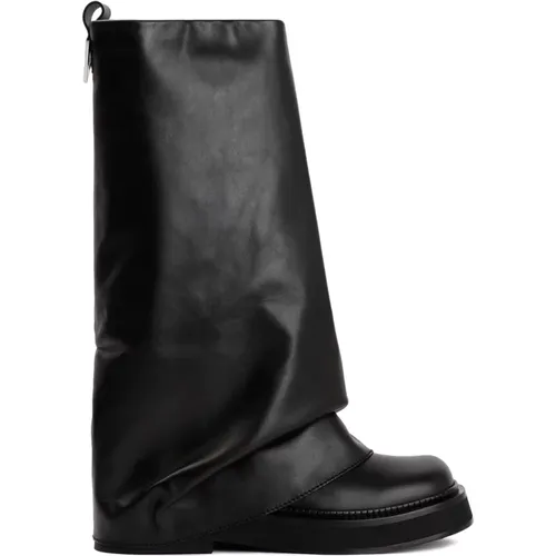 Schwarze Ankle Boots mit Silber-Hardware - The Attico - Modalova