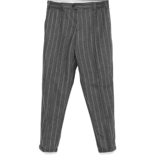 Grey Wool Blend Pinstripe Trousers , male, Sizes: W34, W36, W32, W38 - PT Torino - Modalova